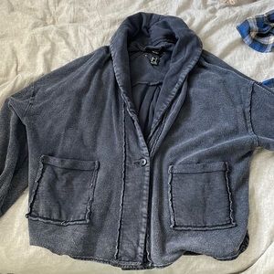 Navy blue forever 21 Shacket